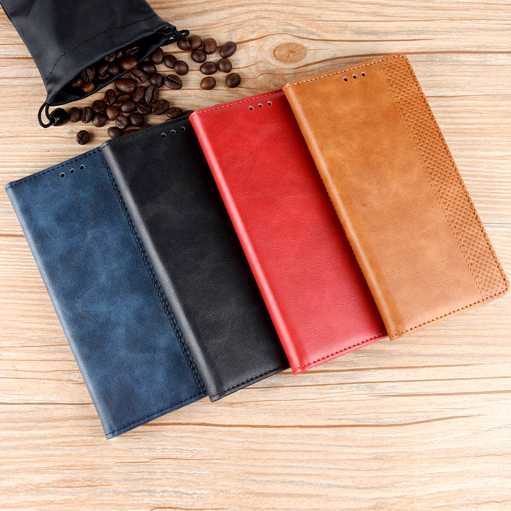 เคส Galaxy Note 10 #เคสฝาพับปกหนังสไตล์วินเทจดูดซับอัตโนมัติแบบกระเป๋าสตางค์