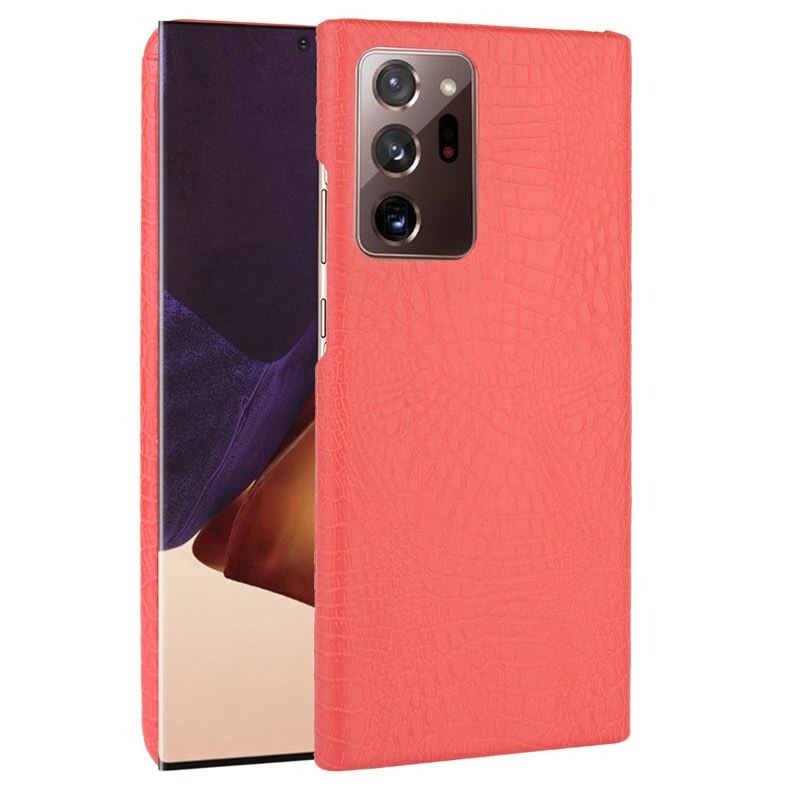 Case Samsung Galaxy Note 20 Ultra / Note 20 Ultra 5G #เคสฝาหลังพลาสติกแข็งเคลือบหนัง PU ลายผิวหนังจระเข้