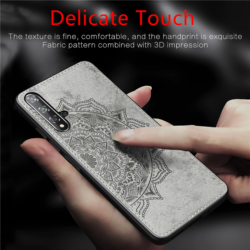 Case Huawei Nova 5T #เคสฝาหลัง Imprint Mandala Flower ลายดอกไม้หนัง PU+PCTPU ไฮบริด