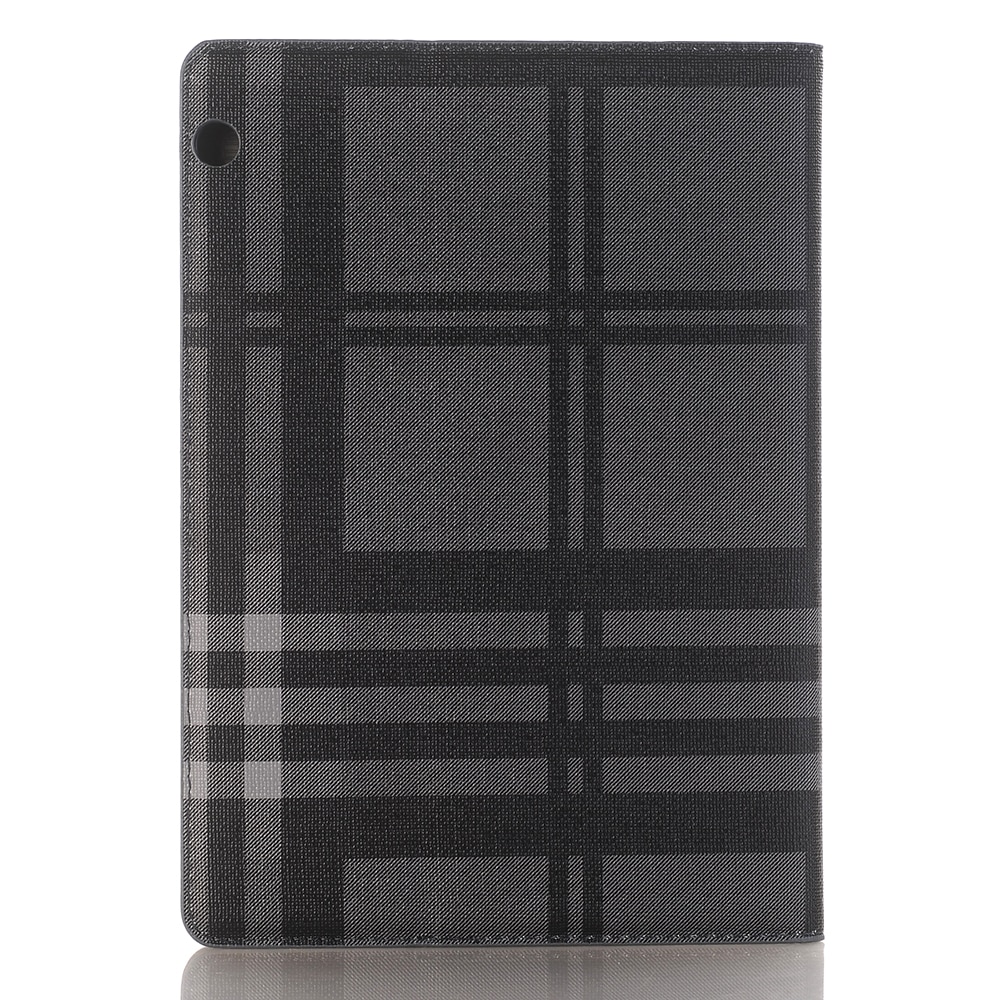 Case Huawei MediaPad T5 10 #เคสฝาพับหนัง PU พิมพ์รูปแบบผ้าลายสก็อต สวยงามทันสมัย