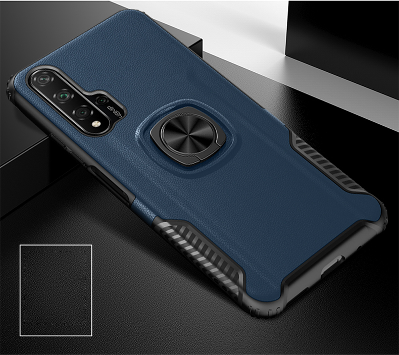 Case Huawei Nova 5T #เคสฝาหลัง Hybrid Hybrid PC + TPU มีแหวนนิ้ว