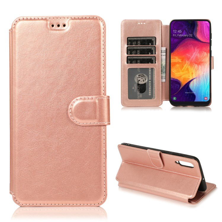 Case Samsung Galaxy A70 #เคสฝาพับมีช่องใส่บัตร 3 ช่อง PU Leather + TPU Wallet Style Protection
