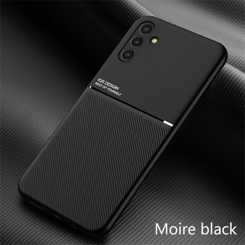 เคส Samsung Galaxy A13 5G #เคสแบบฝาหลัง TPU เคลือบหนัง PU สไตล์ธุรกิจที่เรียบง่ายมีแผ่นเหล็กในตัว Minimalist Business Style Leather Coated TPU Built-in metal magnetic plate