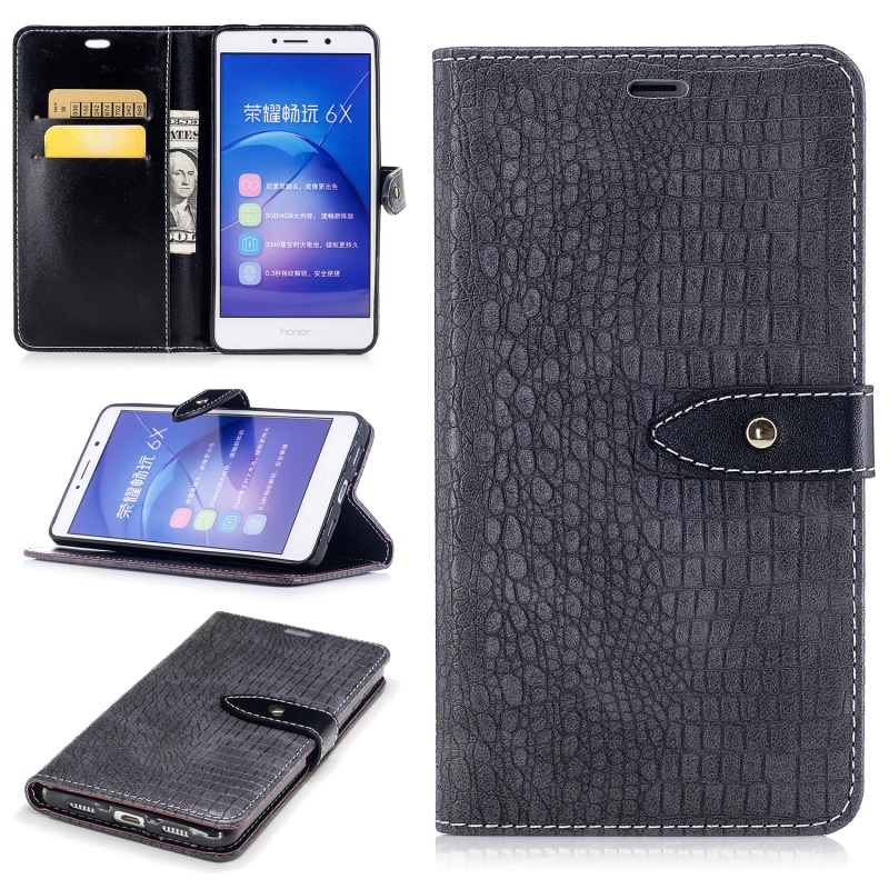 Case Huawei GR5 2017 เคสแบบกระเป๋าสตางค์หนัง PU ลายผิวจระเข้ คุณภาพดี
