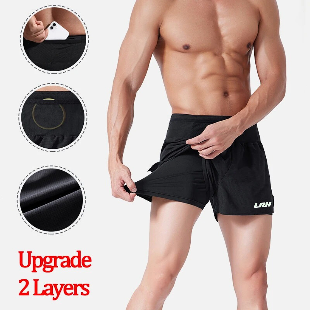 กางเกงวิ่งขาสั้น วิ่งมาราธอน วิ่งเทรล 2.5 " มีซับในขาสั้น มีกระเป๋าใส่ของที่รอบเอวในตัว (F04)