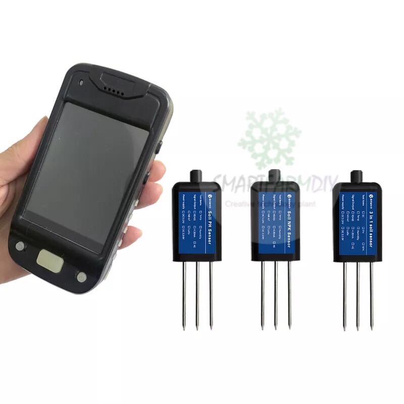 เครื่องวัดดินแบบพกพา EC PH SOIL TEMP HUM NPK