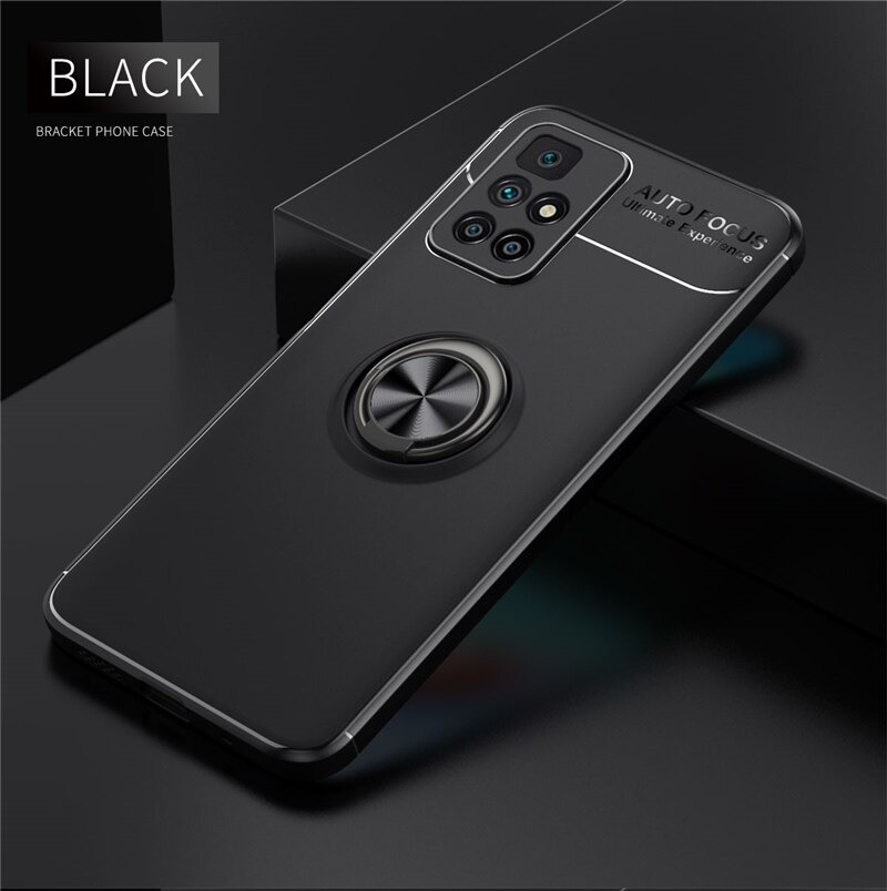 Case POCO M4 Pro 5G#เคสฝาหลัง TPU Finger Ring Kickstand (แผ่นโลหะแบบ Built-in)