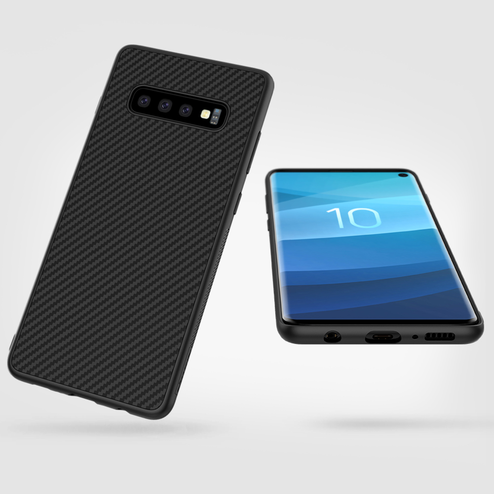 เคส Samsung Galaxy S10 #เคสฝาหลังแข็ง NILLKIN แท้ Synthetic Fiber Hard Plastic Cover