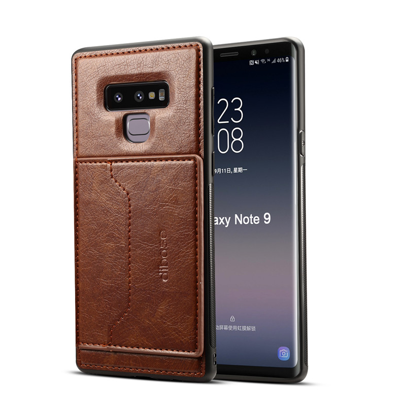Case Samsung Galaxy Note 9 #เคสฝาหลัง TPU เคลือบหนัง PU Crazy Horse Leather Coated PC + TPU Hybrid
