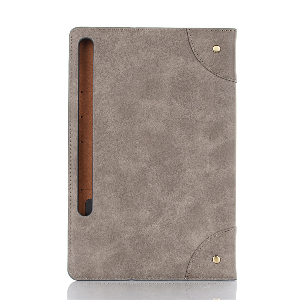 เคส Samsung Galaxy Tab S6 SM-T860 SM-T865 #เคสฝาพับหนัง PU ผิวหนังม้าสไตล์ Retro แบบกระเป๋าสตางค์สมาร์ท Crazy Horse Texture Retro PU Leather