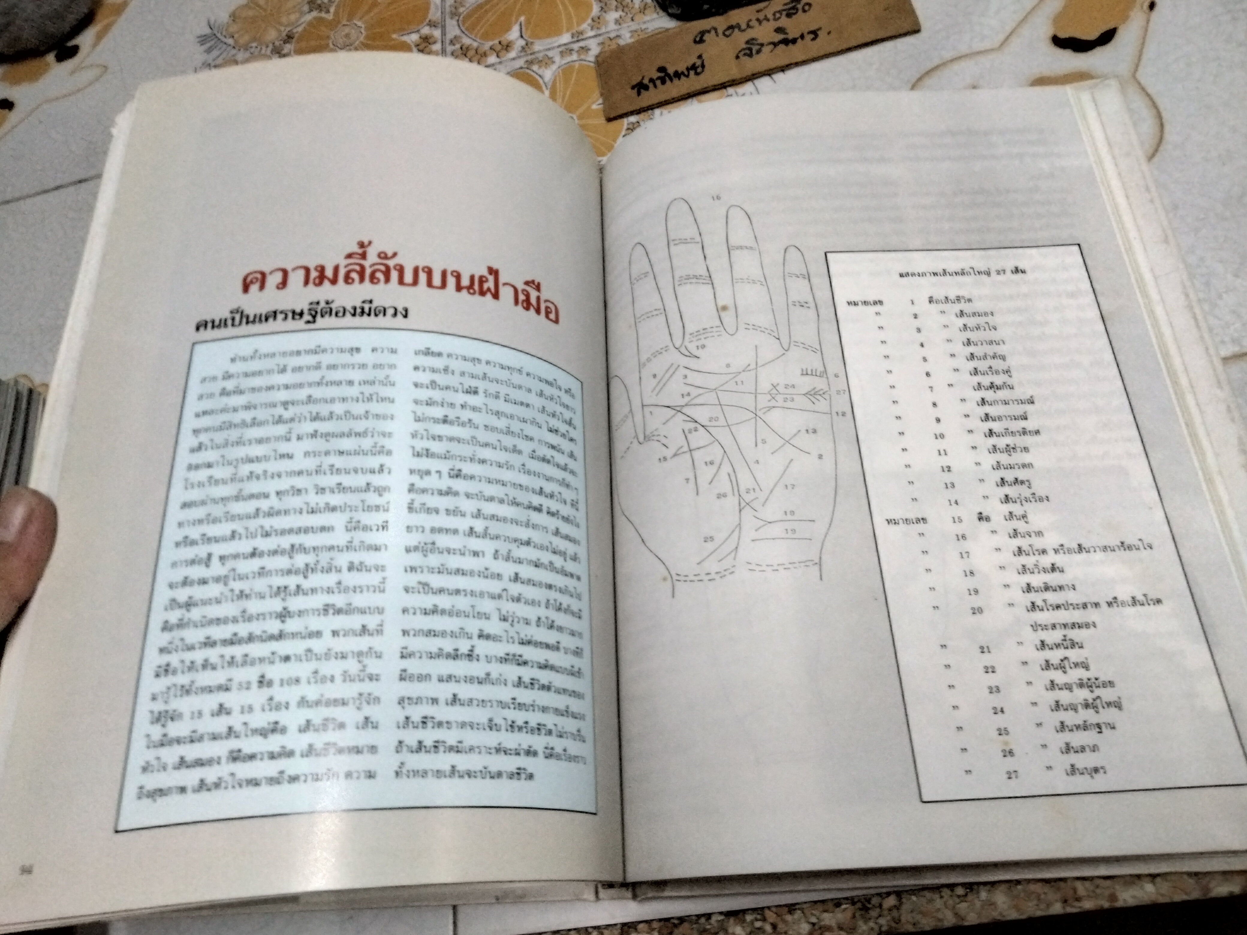 ตำราโหราศาสตร์ ว่าด้วยวิชาตัวเลข รหัสชีวิต แห่งจักรวาล (พร้อมใบแทรกเพิ่มเติม) โดย วิสาระ ประนมกรณ์ พิมพ์ครั้งแรกพ.ศ 2534 (มีรอยแหว่งเล็กน้อย) **สินค้าหมด**