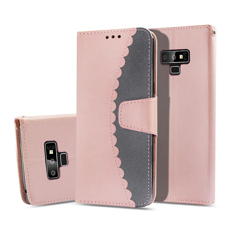 เคส Samsung Galaxy Note 9 #เคสฝาพับแบบกระเป๋าสตางค์สองสี Bi-color Splicing Leather Wallet