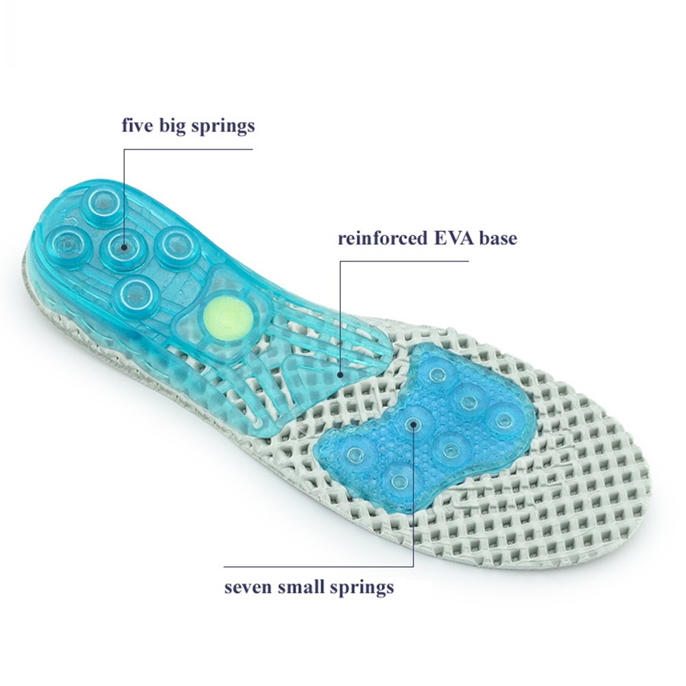 แผ่นรองพื้นรองเท้ากันกระแทก สำหรับวิ่ง Spring insole sport running (O6)