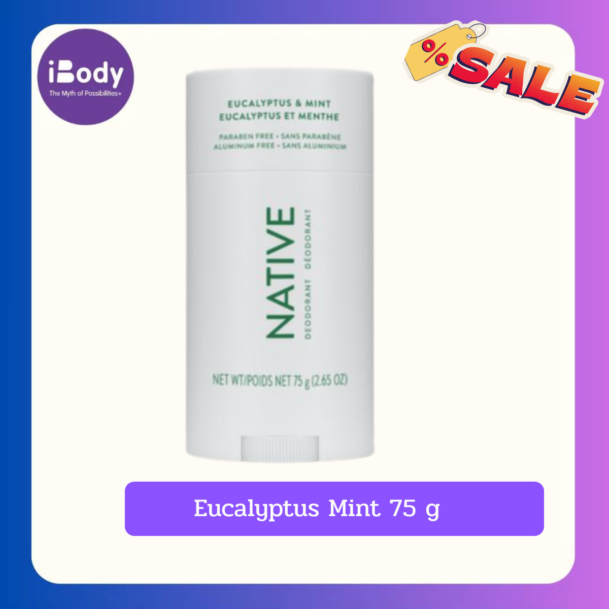 NATIVE Eucalyptus Mint 75 g ผลิตภัณฑ์ระงับกลิ่นกย