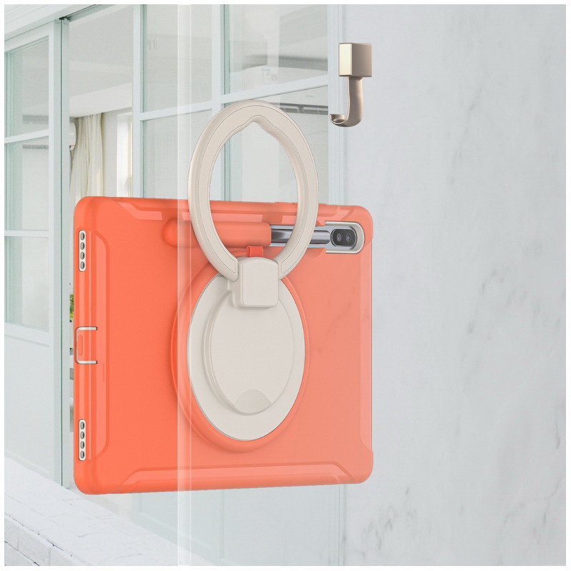 Case Samsung Galaxy Tab S6 SM-T860 SM-T865 #เคสฝาหลังพลาสติกมีขาตั้งหมุนได้ 360° 3 Layer Protection TPU+PC Shockproof case