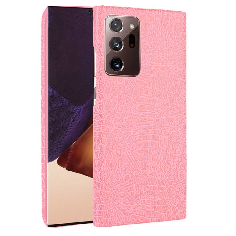 Case Samsung Galaxy Note 20 Ultra / Note 20 Ultra 5G #เคสฝาหลังพลาสติกแข็งเคลือบหนัง PU ลายผิวหนังจระเข้