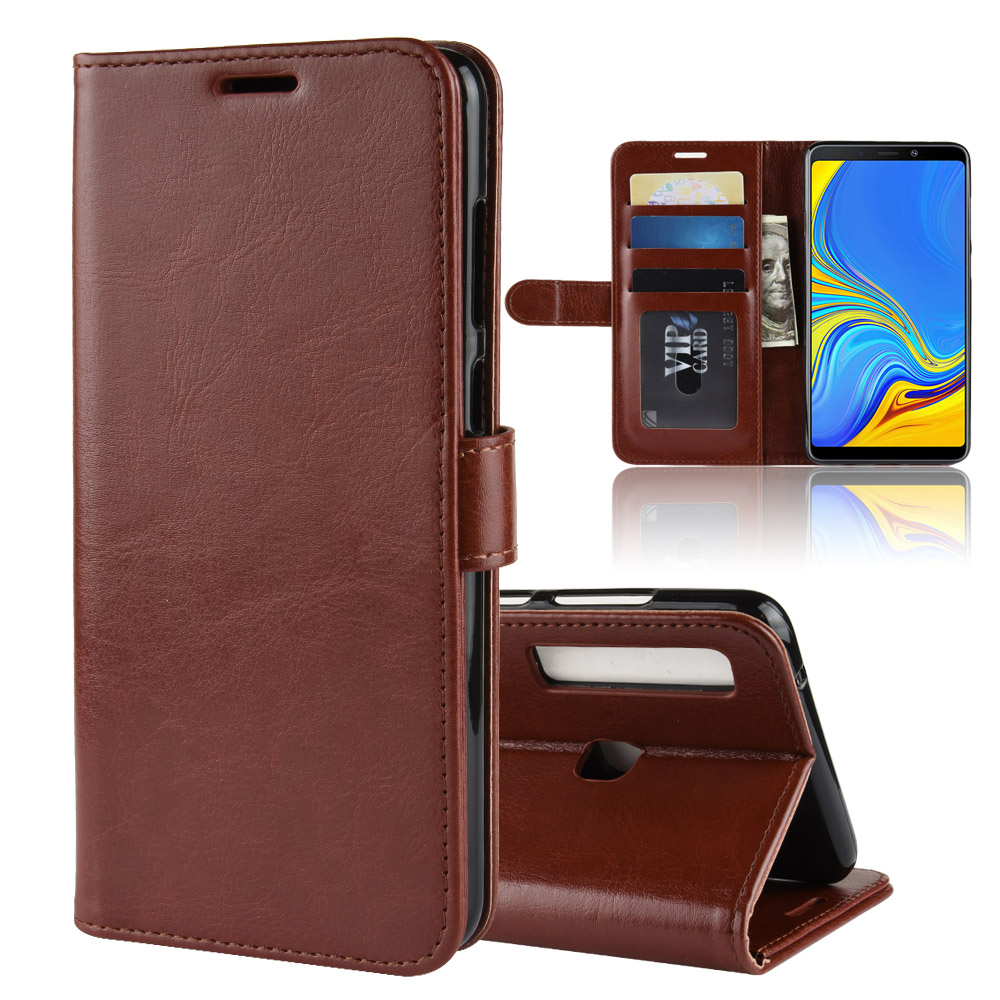 Case Samsung Galaxy A9 (2018) #เคสฝาพับหนัง PU ผิวหนังม้าสไตล์กระเป๋าสตางค์สีสันสวยงามทันสมัย