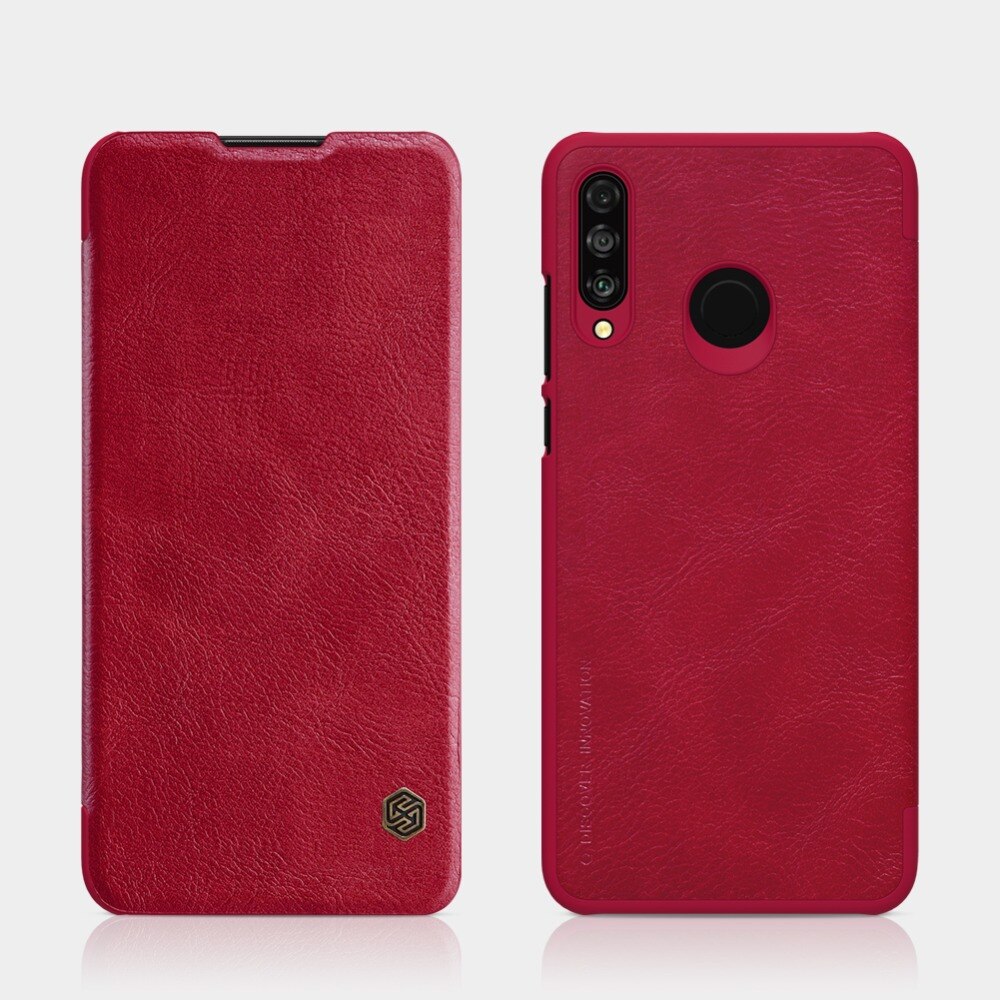 Case Huawei P30 Lite #เคสฝาพับ NILLKIN แท้รุ่น Qin Series Card Slot คุณภาพดีราคาเบาๆสบายกระเป๋า