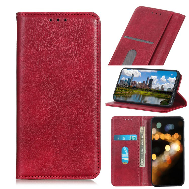 Case Redmi Note 9#เคสฝาพับแบบกระเป๋าสตางค์ Auto-absorbed Split Leather อัตโนมัติดูดซับ