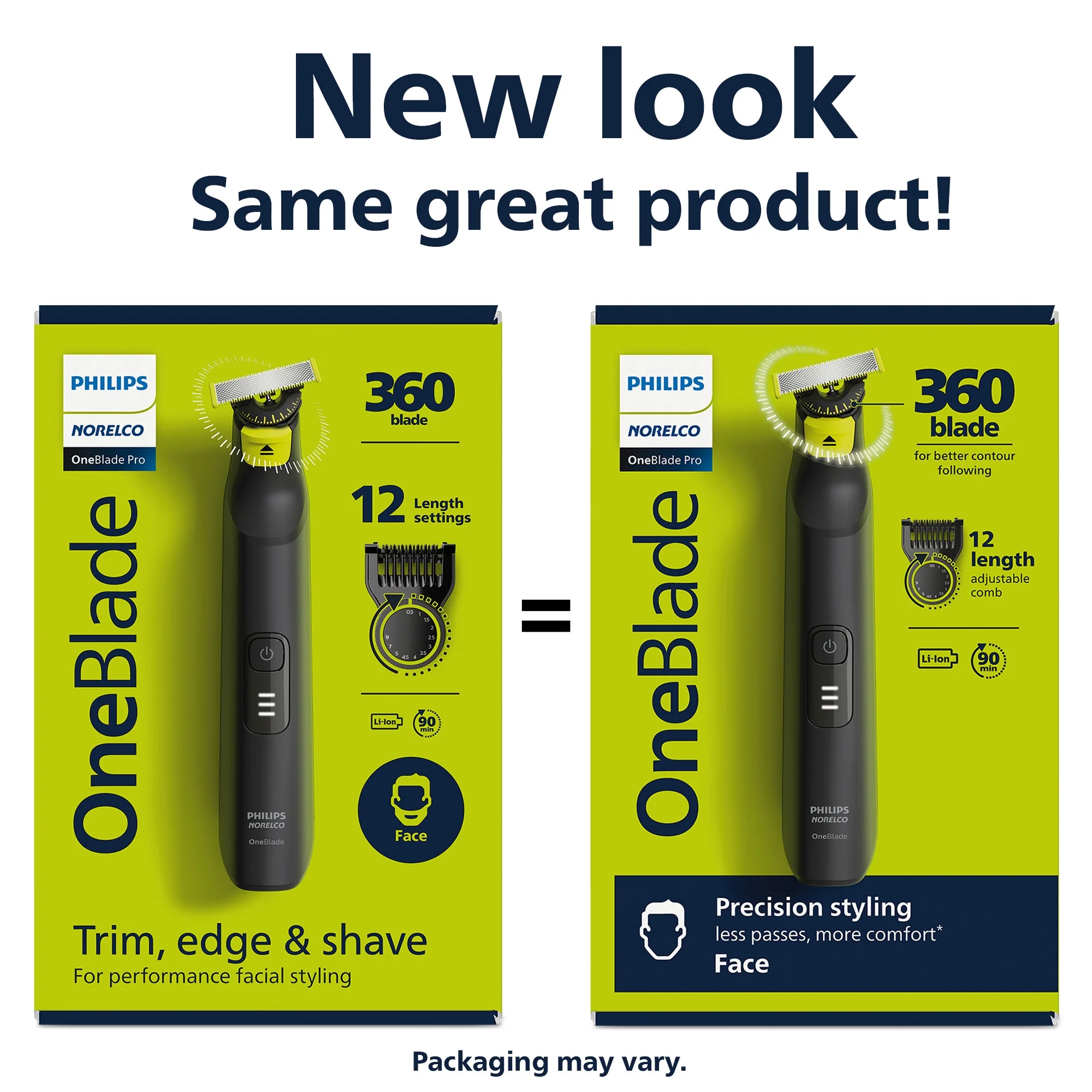 Philips® Norelco One Blade Pro 360 Blade Electric Trimmer and Shaver QP6531-70 เครื่องกันขนไฟฟ้าไฮบริด