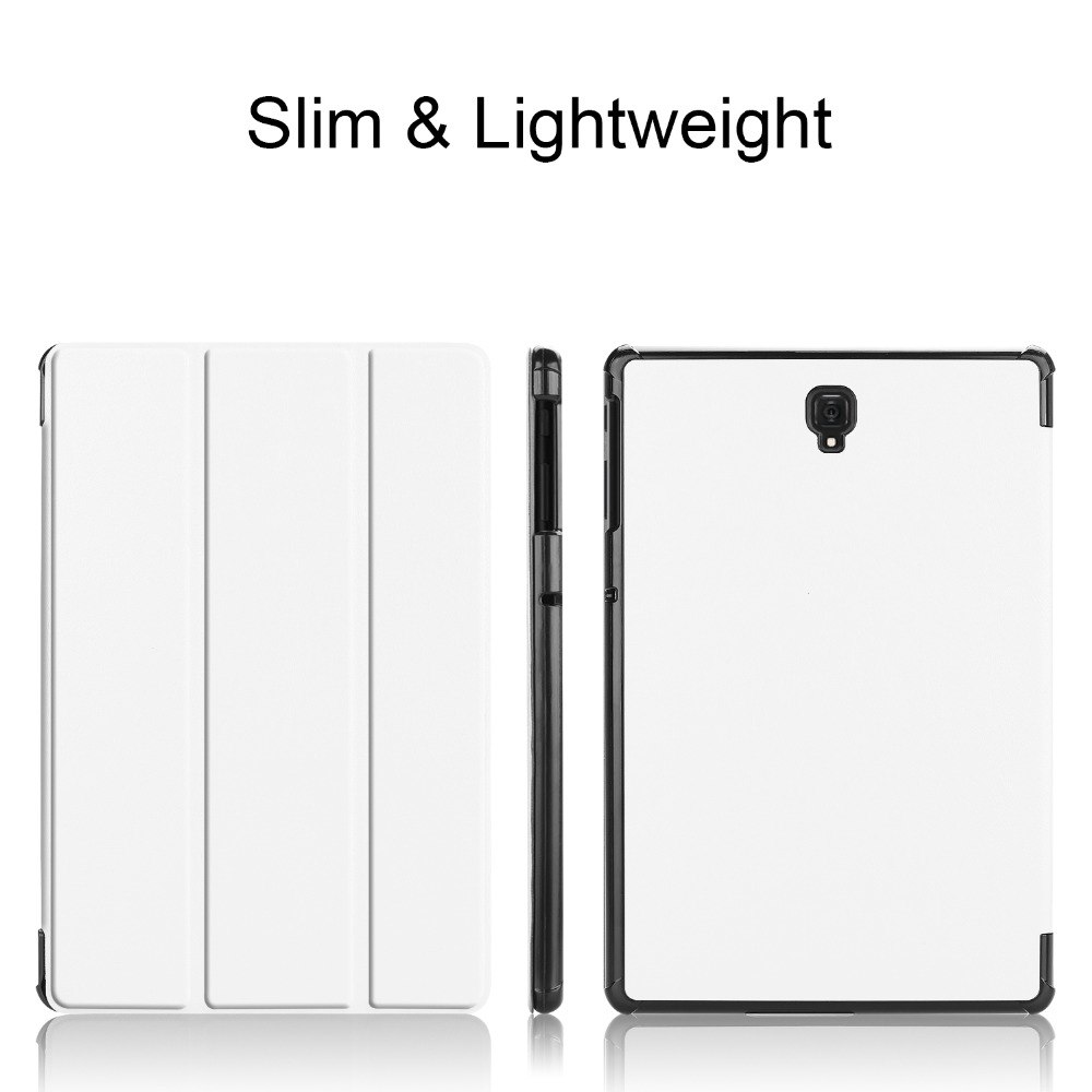 เคส Samsung Galaxy Tab S4 10.5 T830 T835 T837 #เคสฝาพับแบบ 3 พับ Tri-fold PU Leather Auto-wake / Sleep Stand Smart Tablet