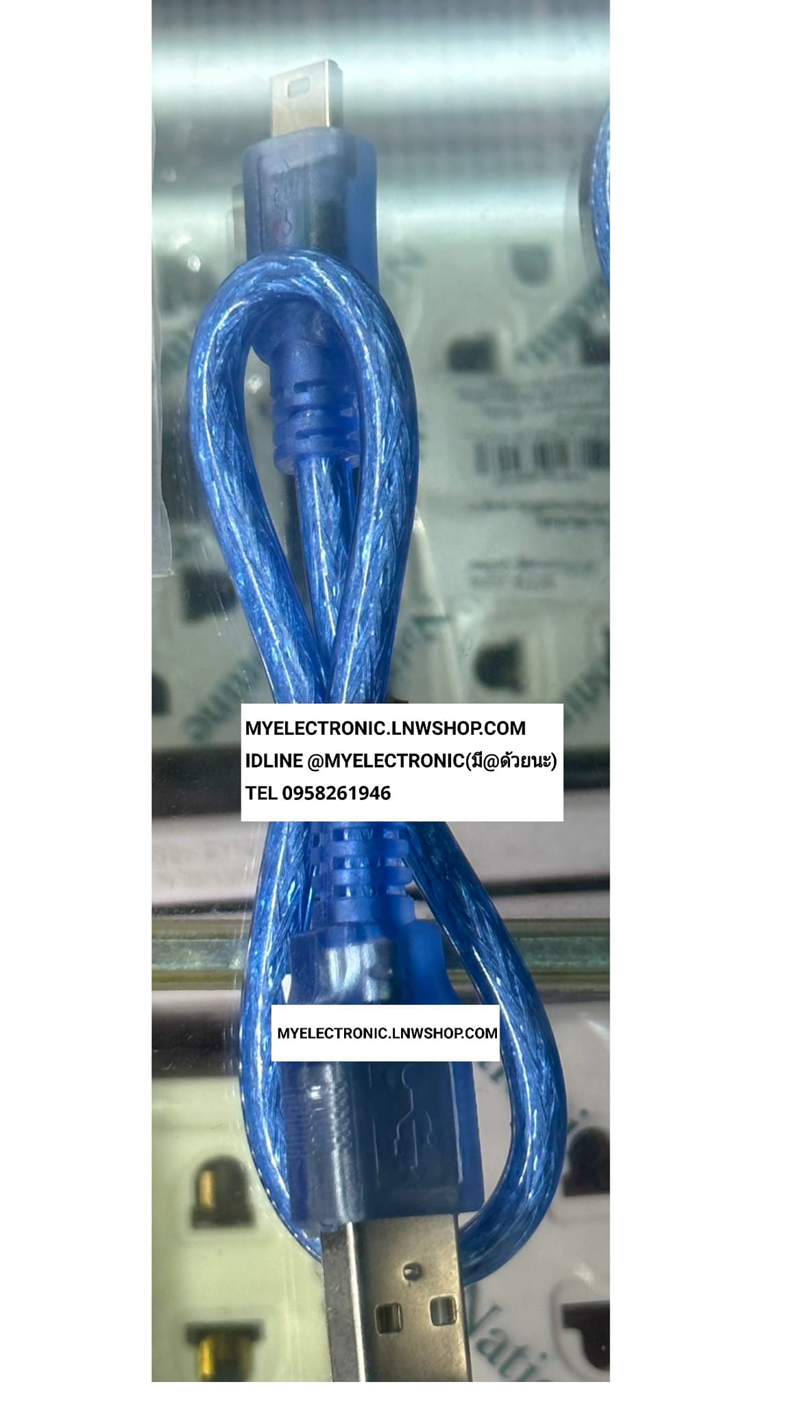 ขาย สายUSBแปลงเป็นMINIUSB สีฟ้าใส ออดูโน่ ราคา ชุดละ ตัวละ . . . . หน่วย บาท
