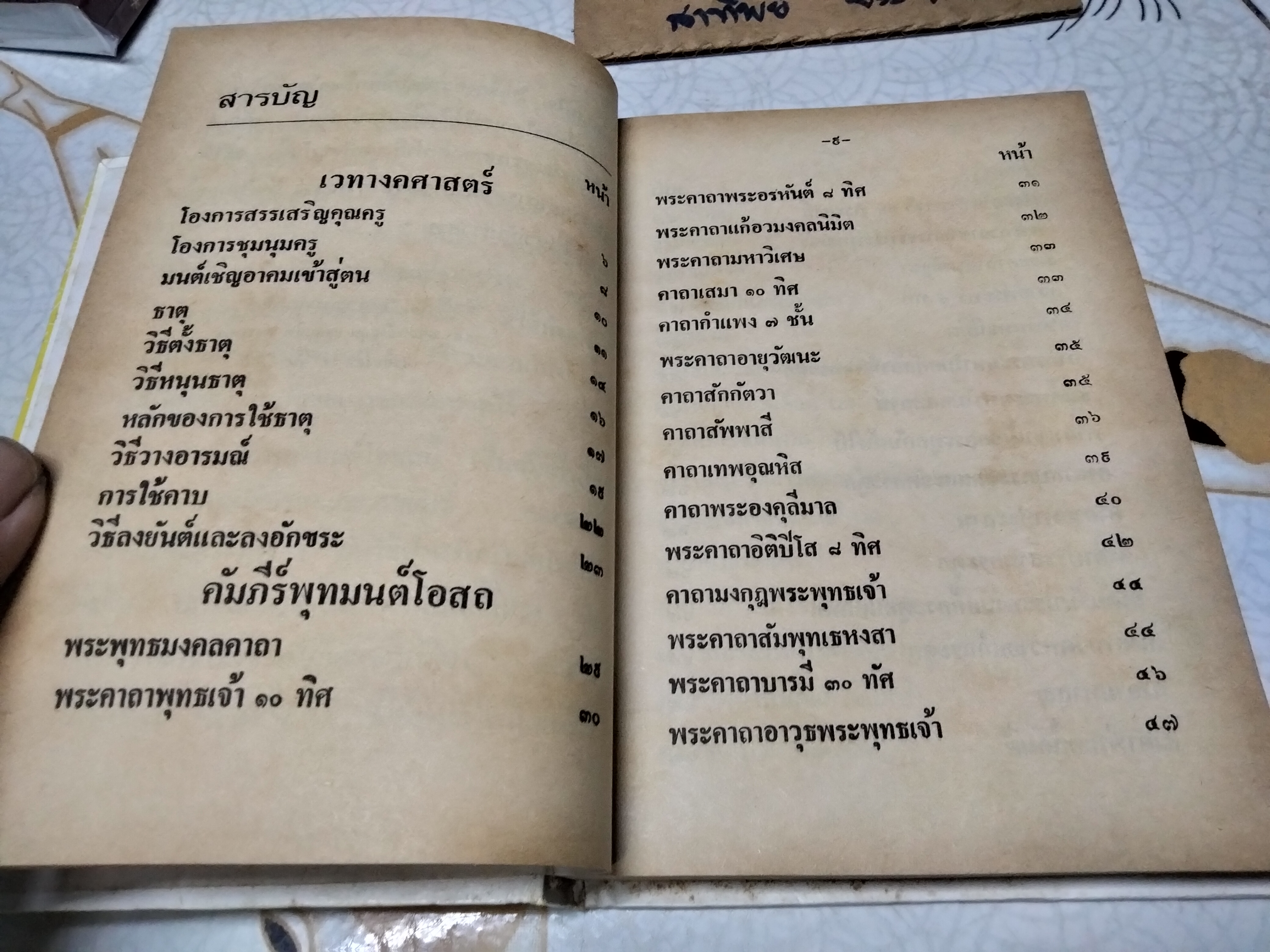 คัมภีร์พุทธมนต์โอสถ โดย เทพย์ สาริกบุตร หนึ่งในคัมภีร์พระเวท ชุดพิเศษ 6 เล่ม **สินค้าหมด**