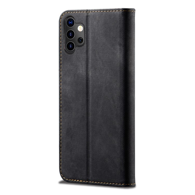 เคส Samsung Galaxy A32 5G #เคสฝาพับสไตล์ย้อนยุคผิวผ้ายีนส์แบบกระเป๋าสตางค์