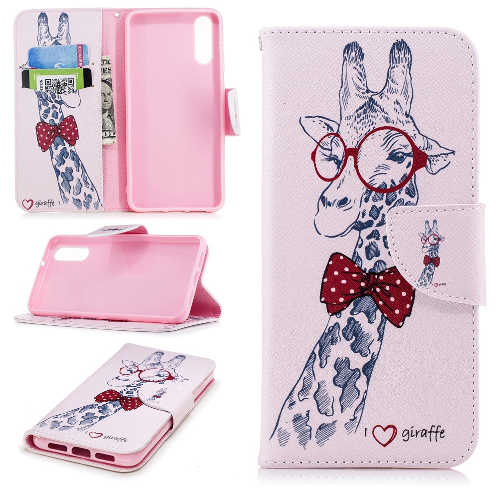 เคส Huawei P20 #เคสฝาพับกระเป๋าสตางค์หนัง PU พิมพ์ลายสวยสวยงามน่ารักๆ