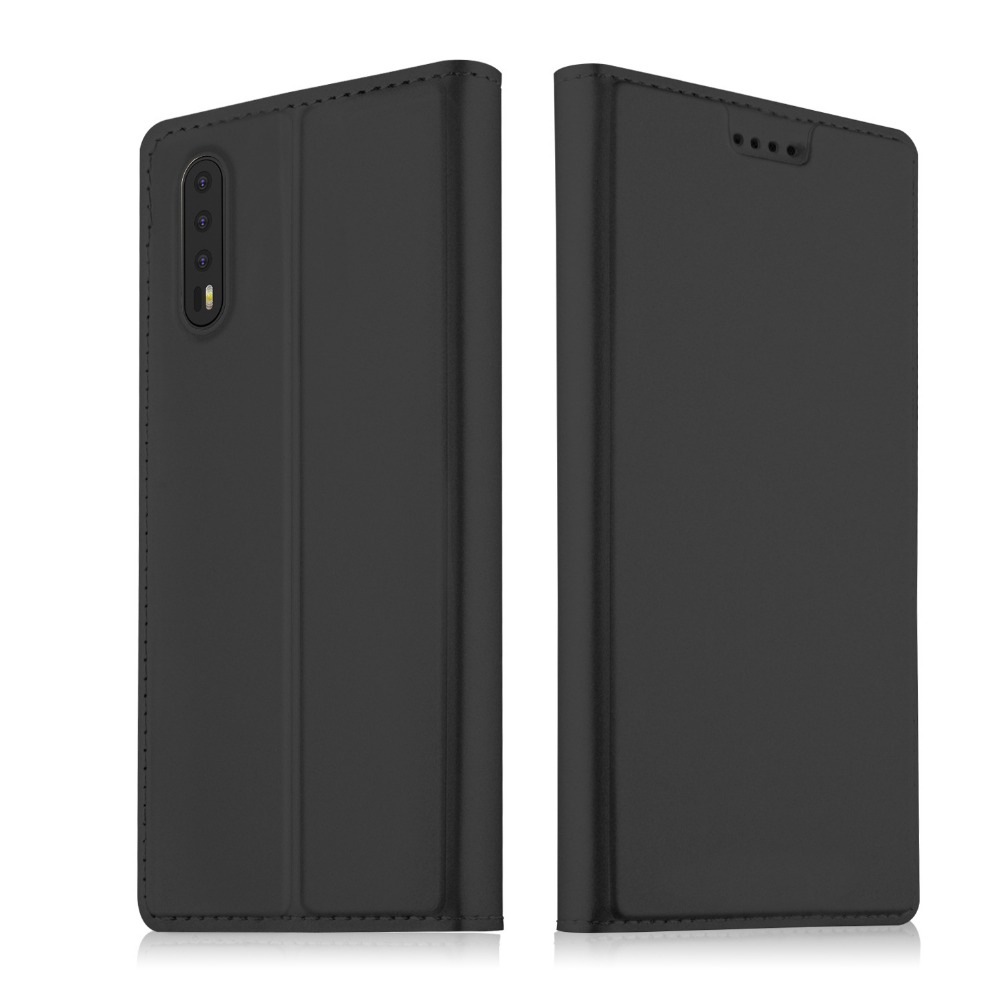 Case Huawei P20 #เคสฝาพับหนัง PU Card Holder Auto-absorbed Leather