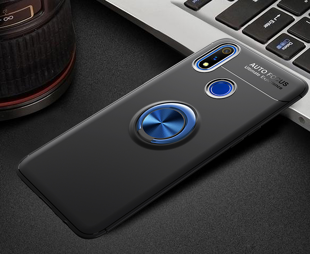 Case Realme 3 Pro #เคสฝาหลัง TPU Finger Ring Kickstand (แผ่นโลหะแบบ Built-in)