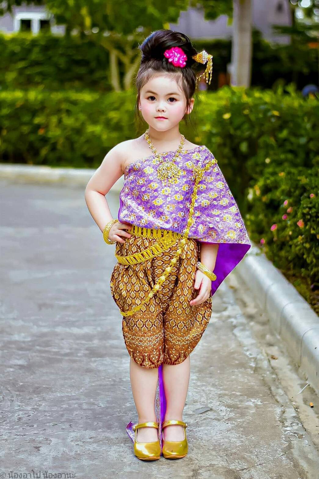 ชุดไทยเด็กหญิง set สไบกับโจง