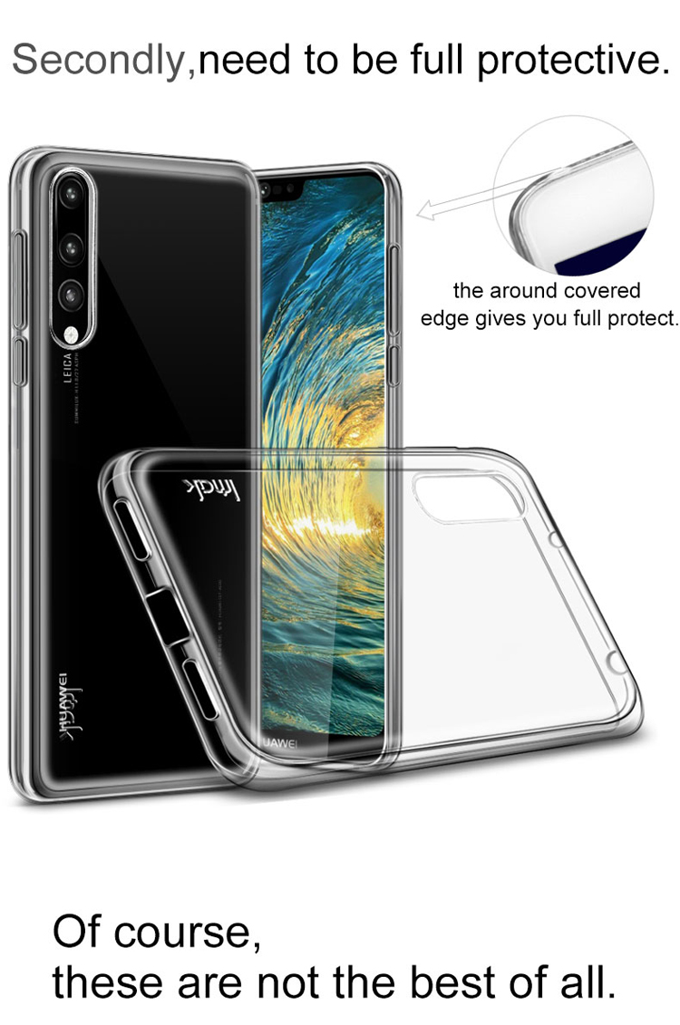 เคส Huawei P20 Pro #เคสฝาหลังนิ่มใส IMAK หนา 0.7mm TPU Back Shell + ฟิล์มกันรอย