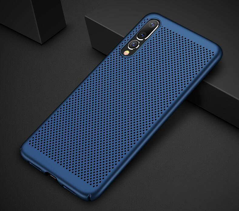 Case Huawei P20 Pro #เคสฝาหลังพลาสติกรูตะแกรงช่วยระบายความร้อน Hollow Mesh PC Shell