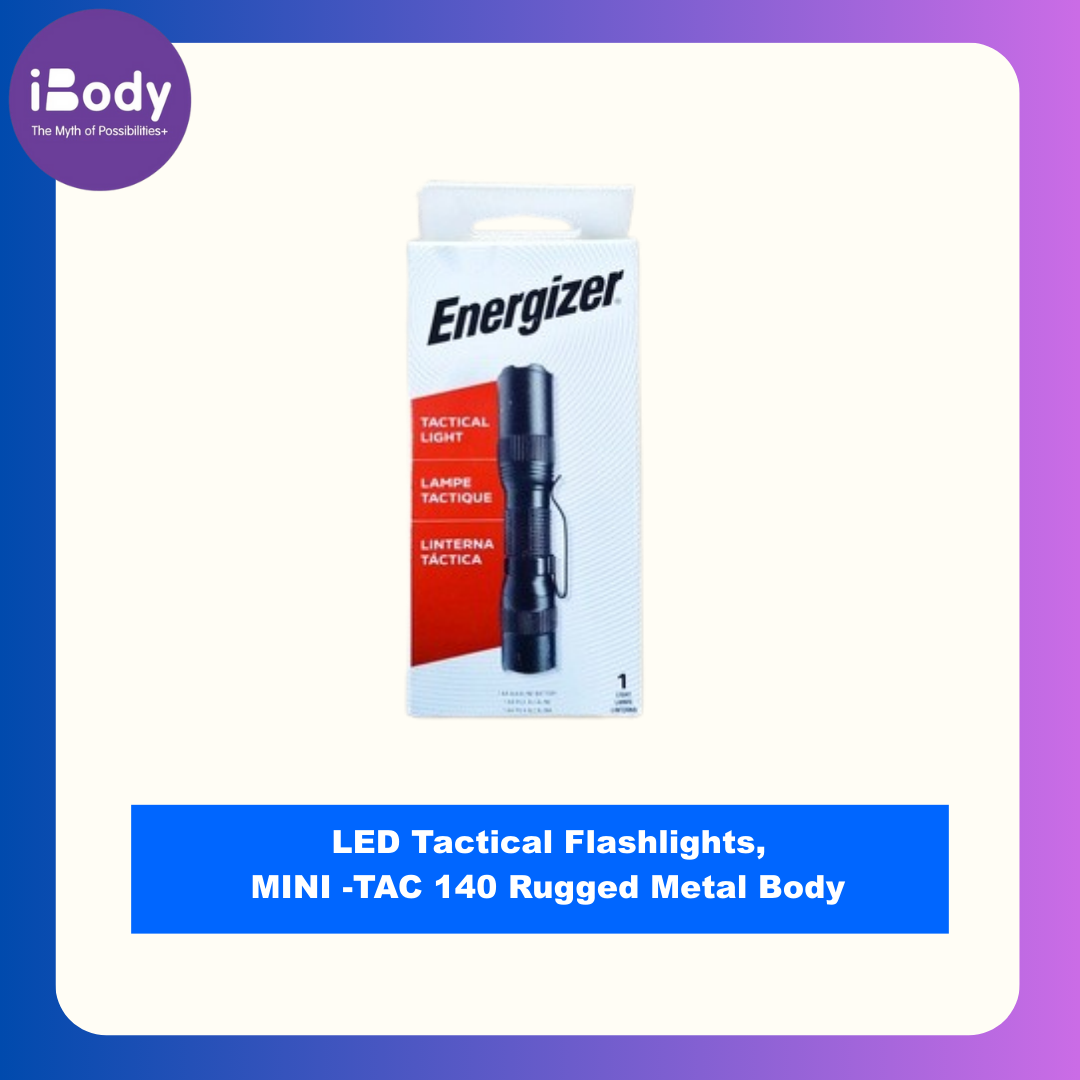 Energizer® LED Tactical Flashlights, MINI -TAC 140 Rugged Metal Body ไฟฉาย ขนาดพกพา ไฟฉายฉุกเฉิน ไฟฉายแคมป์ปิ้ง