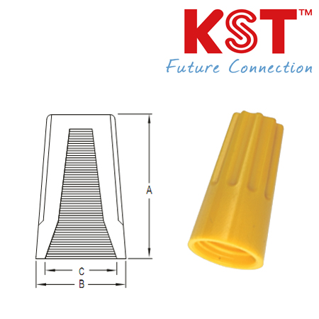 WN วายนัทลวดสปริง,screw-on wire cap connectors with spring insert