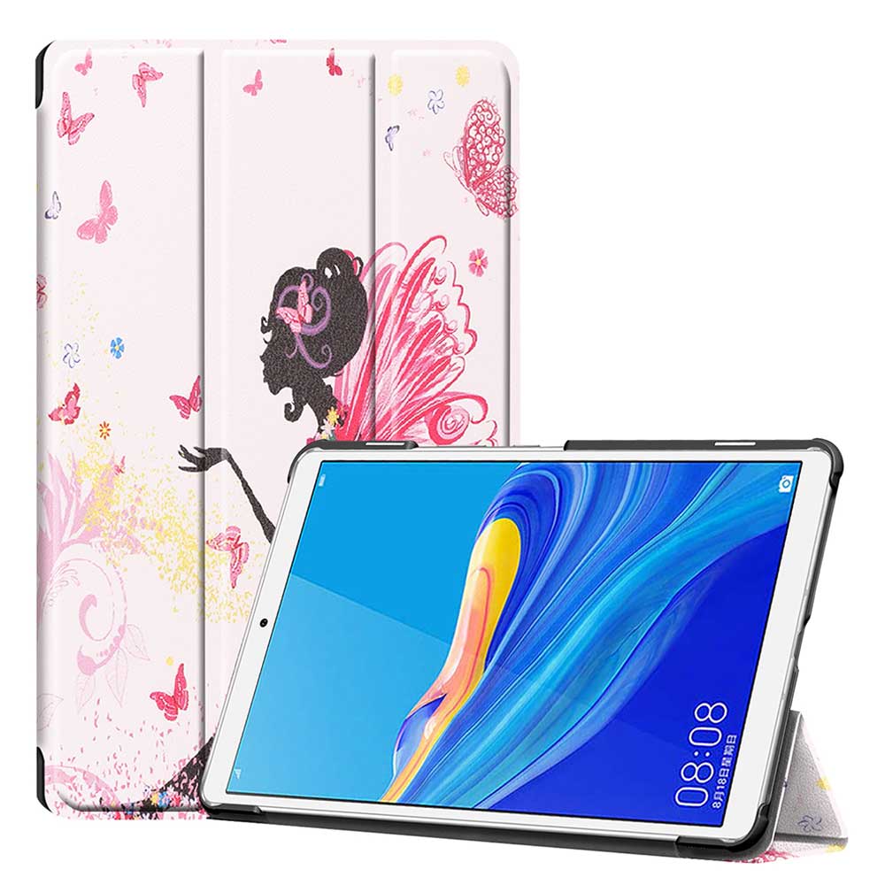 เคส Huawei MediaPad M6 8.4 #เคสฝาพับหนัง PU พิมพ์ลาย Pattern Printing Tri-fold Stand Leather Tablet Shell