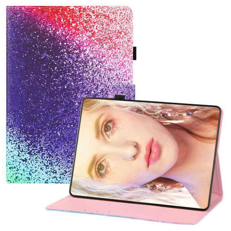 เคส Samsung Galaxy Tab S7 FE 12.4"(T730,T736) #เคสหนัง PU+TPU พิมพ์ลายพับตั้งได้ Printed Pattern PU Leather Case