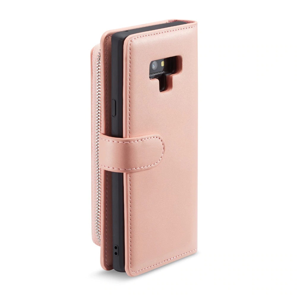 Case Samsung Galaxy Note 9 #เคสหนังฝาพับสไตล์กระเป๋าสตางค์มีช่องซิบ PU Wallet Split Leather 2 in 1 Card Slot + Money slot + Magnetic Separable Shell