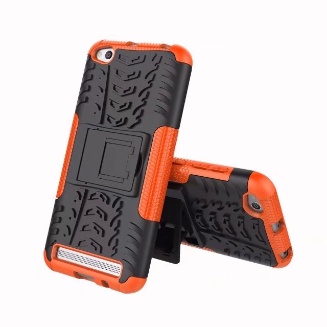 เคส Xiaomi Redmi 5A #เคสฝาหลังกันลื่น Cool Tyre Pattern Kickstand (PC + TPU)