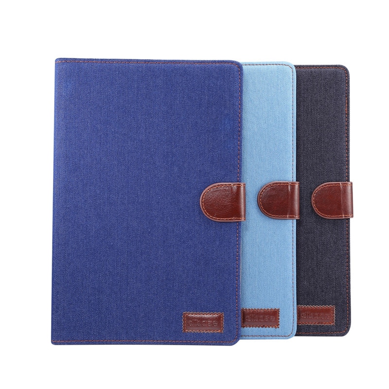 Case Samsung Galaxy Tab S7 11นิ้ว T870 T875 #เคสฝาพับหนัง PU ผิวยีนส์พับตั้งได้ Jeans Cloth Leather Wallet
