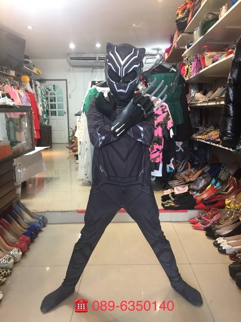 Black Panther ชุดแฟนซีหน้ากากราชาเสือดำเด็กและผู้ใหญ่ 2561