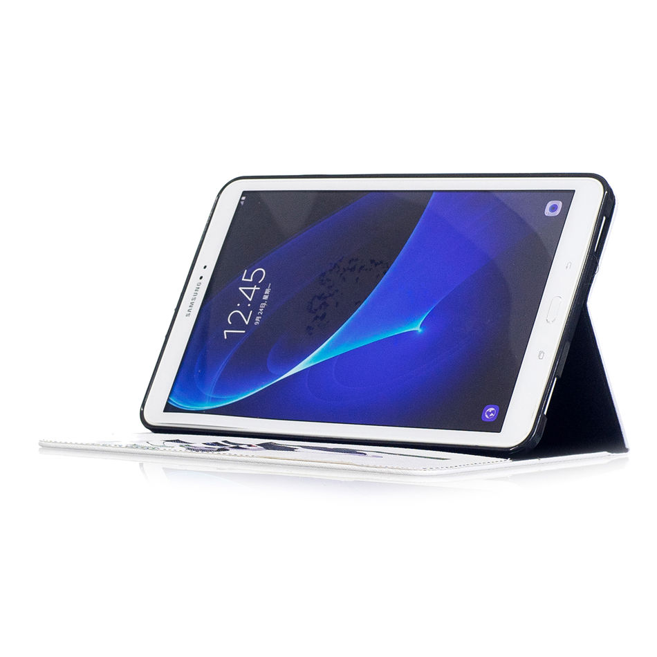 เคส Samsung Galaxy Tab A 10.1(2016) T580 T585 #เคสฝาพับหนัง PU สไตล์กระเป๋าสตางค์พิมพ์ลายน่ารักๆ