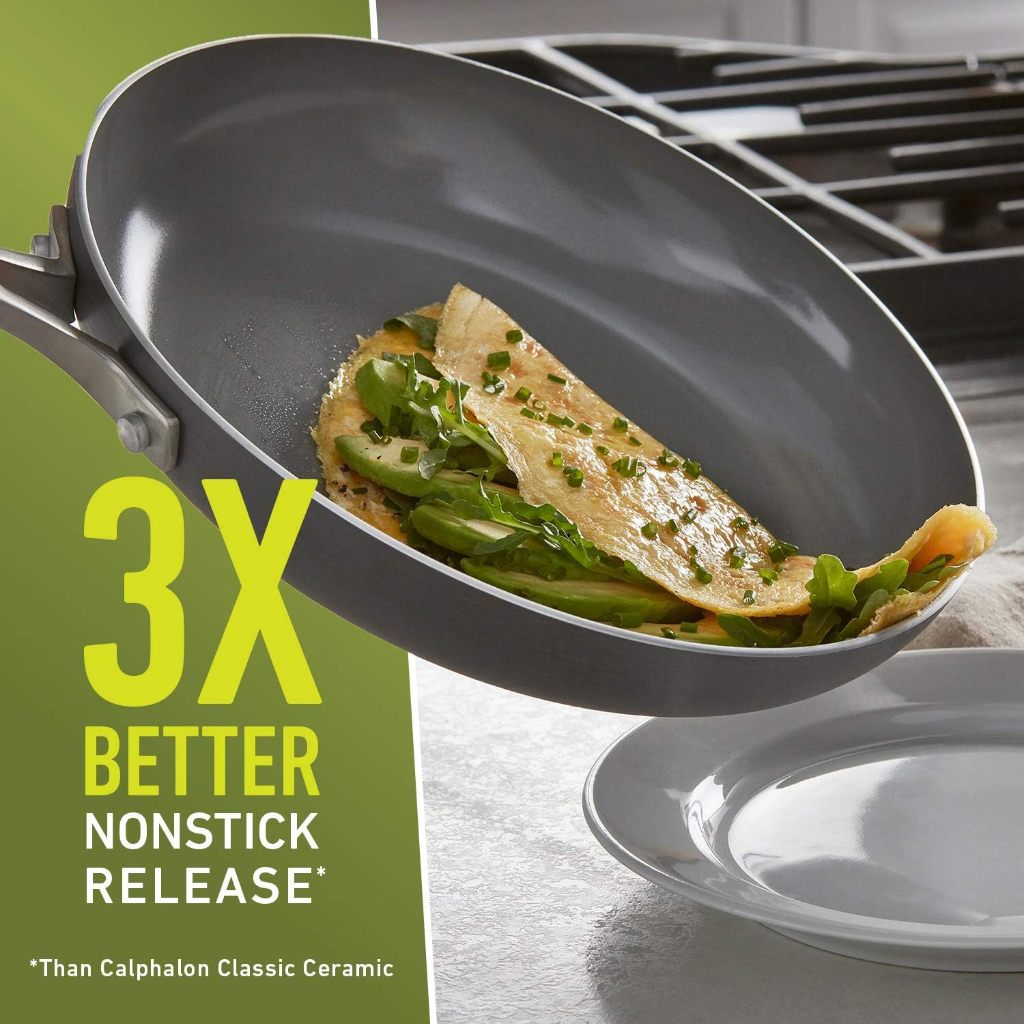(Pre Order) Calphalon® Classic Oil Infused Ceramic Nonstick Release Frying Pan Size 8" or 10" คาลฟาลอน คลาสสิก ชุดกระทะ