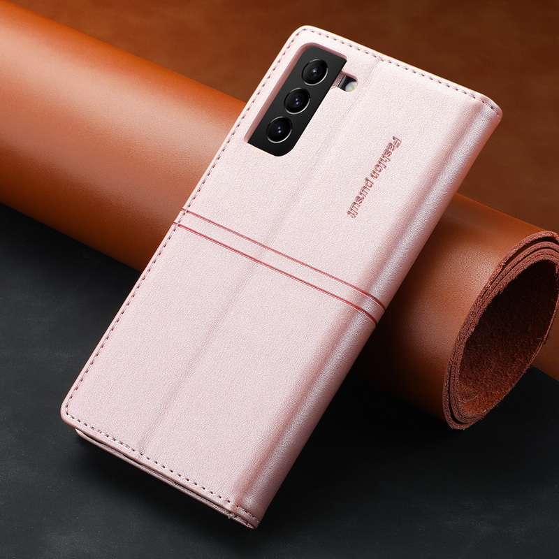 เคส Samsung Galaxy S21 FE 5G #เคสฝาพับหนัง PU แบบกระเป๋าสตางค์ Retro Matte Leather Wallet