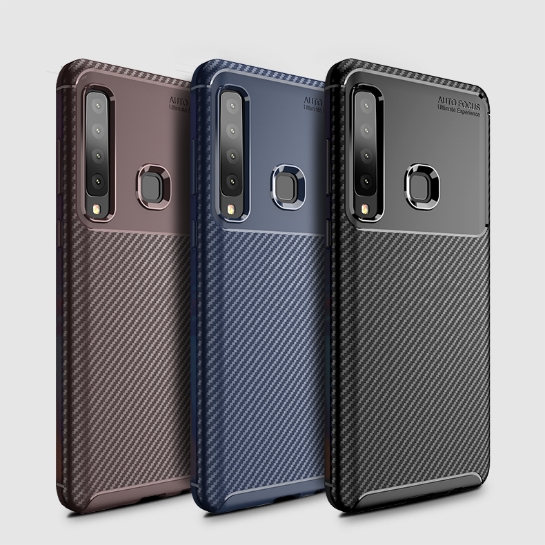 Case Samsung Galaxy A9 (2018) #เคสฝาหลังนิ่ม Carbon Fiber Anti-drop TPU Protection