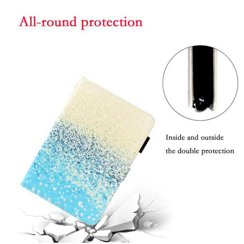 เคส Samsung Galaxy Tab A 8.0 (2019) SM-T290 SM-T295 SM-T297 #เคสฝาพับพิมพ์ลายหนัง PU พร้อมที่เก็บการ์ด Pattern Printing PU Leather Tablet Stand Case with Card Storage