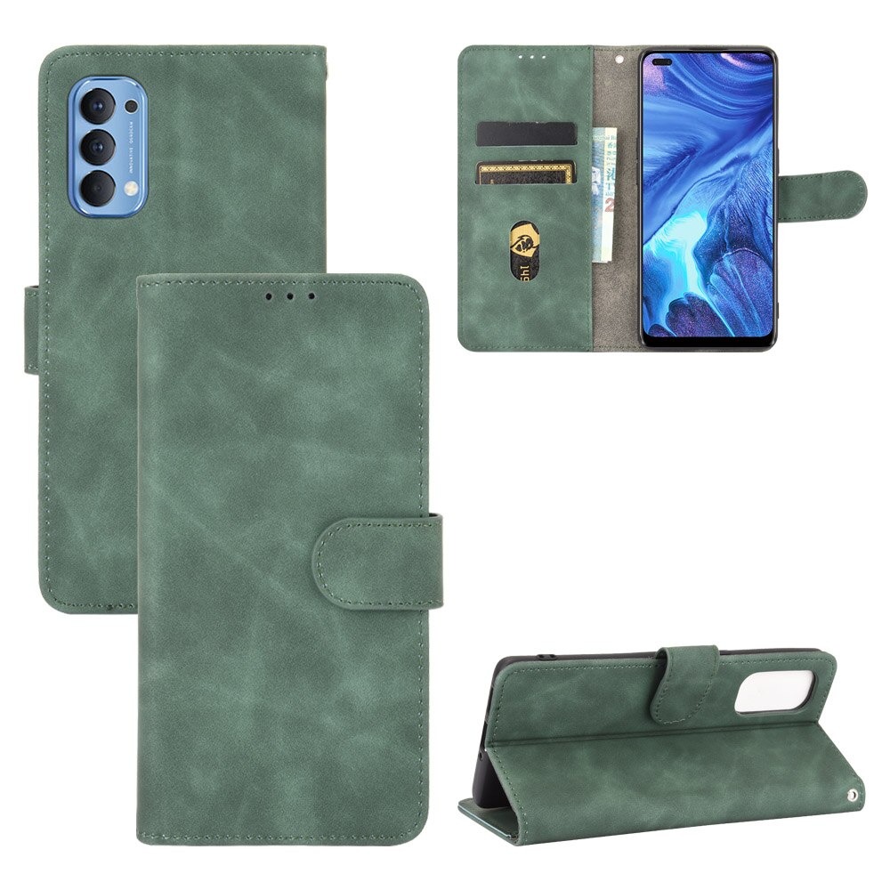 เคส OPPO Reno 5 Pro 5G #เคสฝาพับแบบกระเป๋าสตางค์หนัง PU มีช่องใส่บัตร Leather Wallet Card Holder Phone Cover