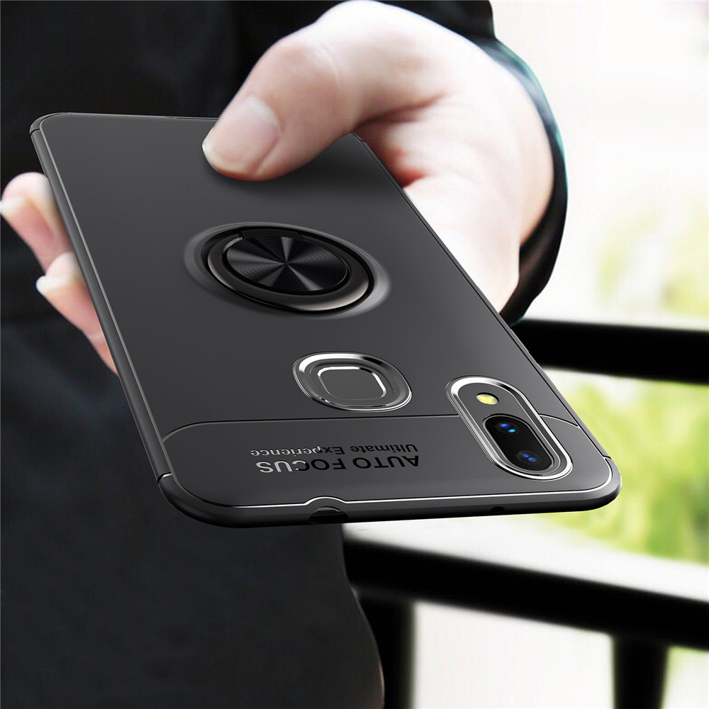 Case Huawei nova 3 #เคสฝาหลัง TPU Finger Ring Kickstand (Built-in Magnetic Metal Sheet)