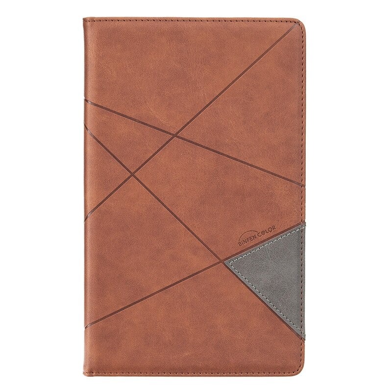 เคส Samsung Galaxy Tab A7 Lite 8.7" (T220,T225) #เคสฝาพับหนัง PU มีช่องเสียบ ID บัตรอื่นๆในตัว Geometric Pattern Leather Card Holder Protective